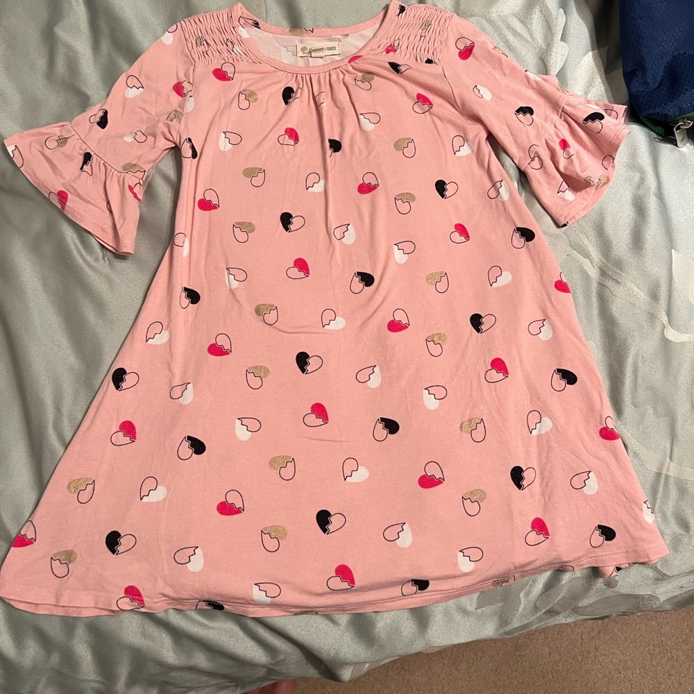 Tucker + Tate pink hearts nightgown EUC size 4 Valentine’s Day Nordstrom